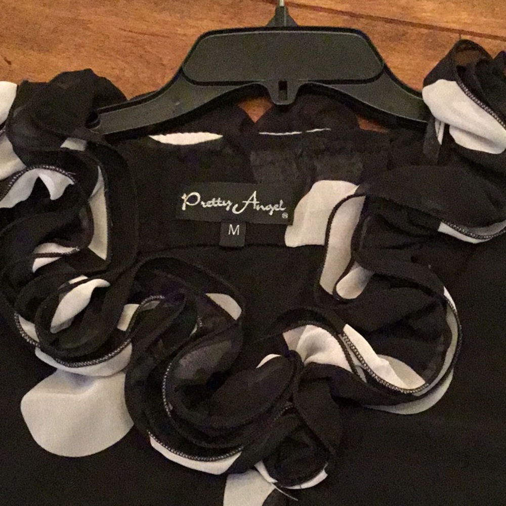 Pretty Angel Ruffle Silk Blend Top - Picture 2 of 5